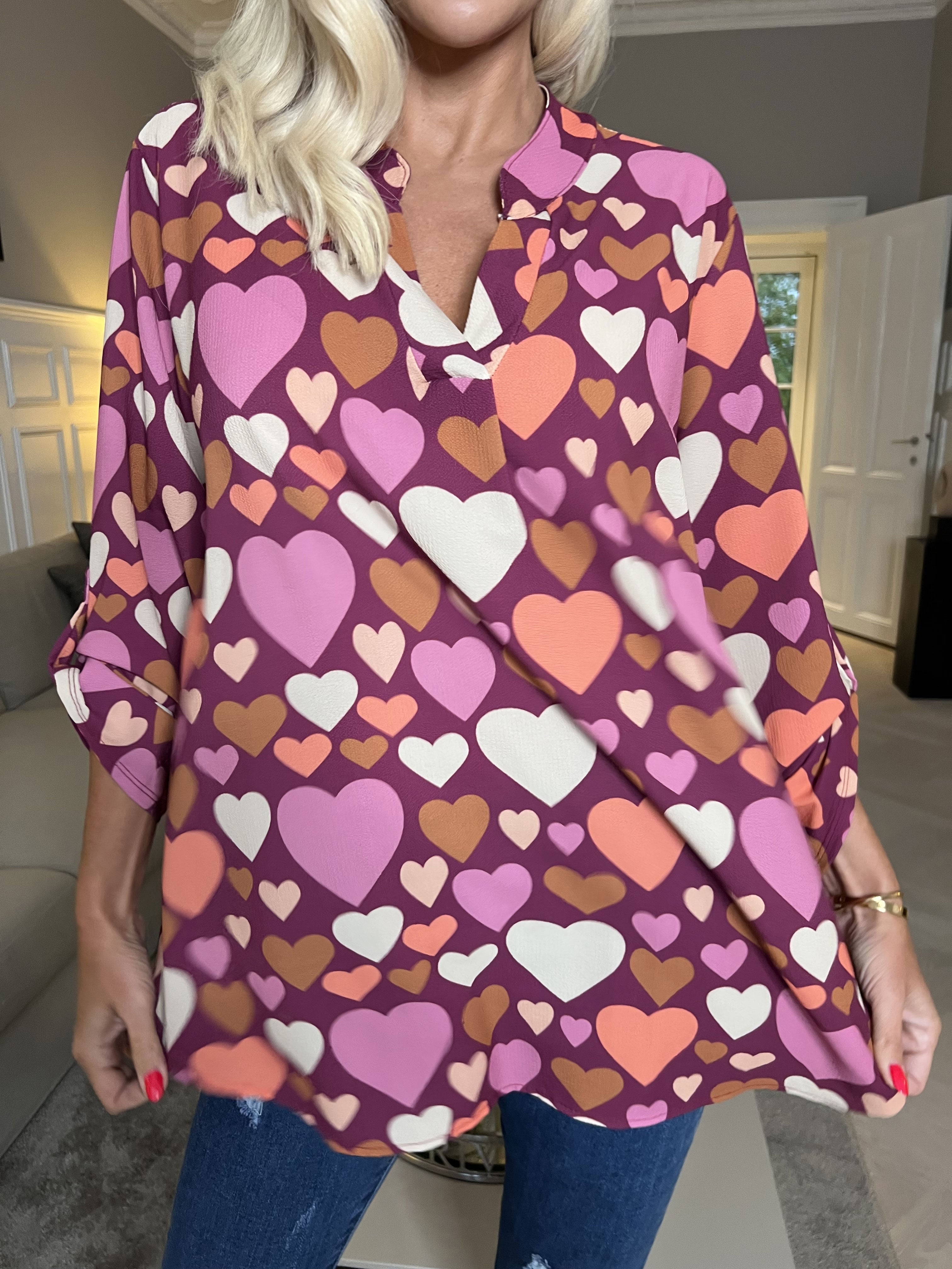 Vanesa Heart - Skjorte med mønster af hjerter